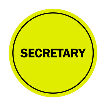 Signs ByLITA Circle Secretary Sign